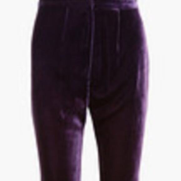 Raquel Diniz silk velvet flared pants Purple size 12 - Picture 9 of 11